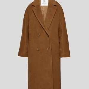 Babaton slouch wool coat brown
